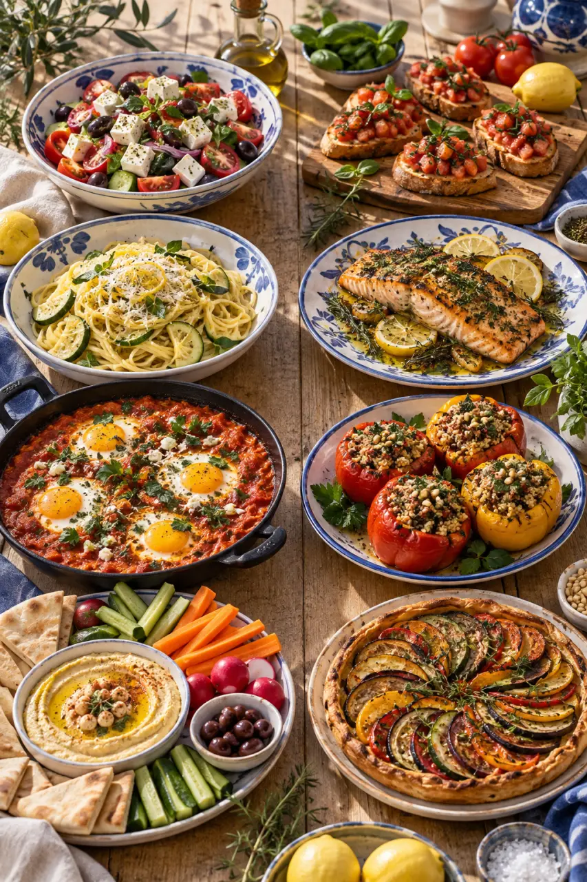 Cuisine méditerranéenne facile : 8 recettes colorées pour un dîner sans complication