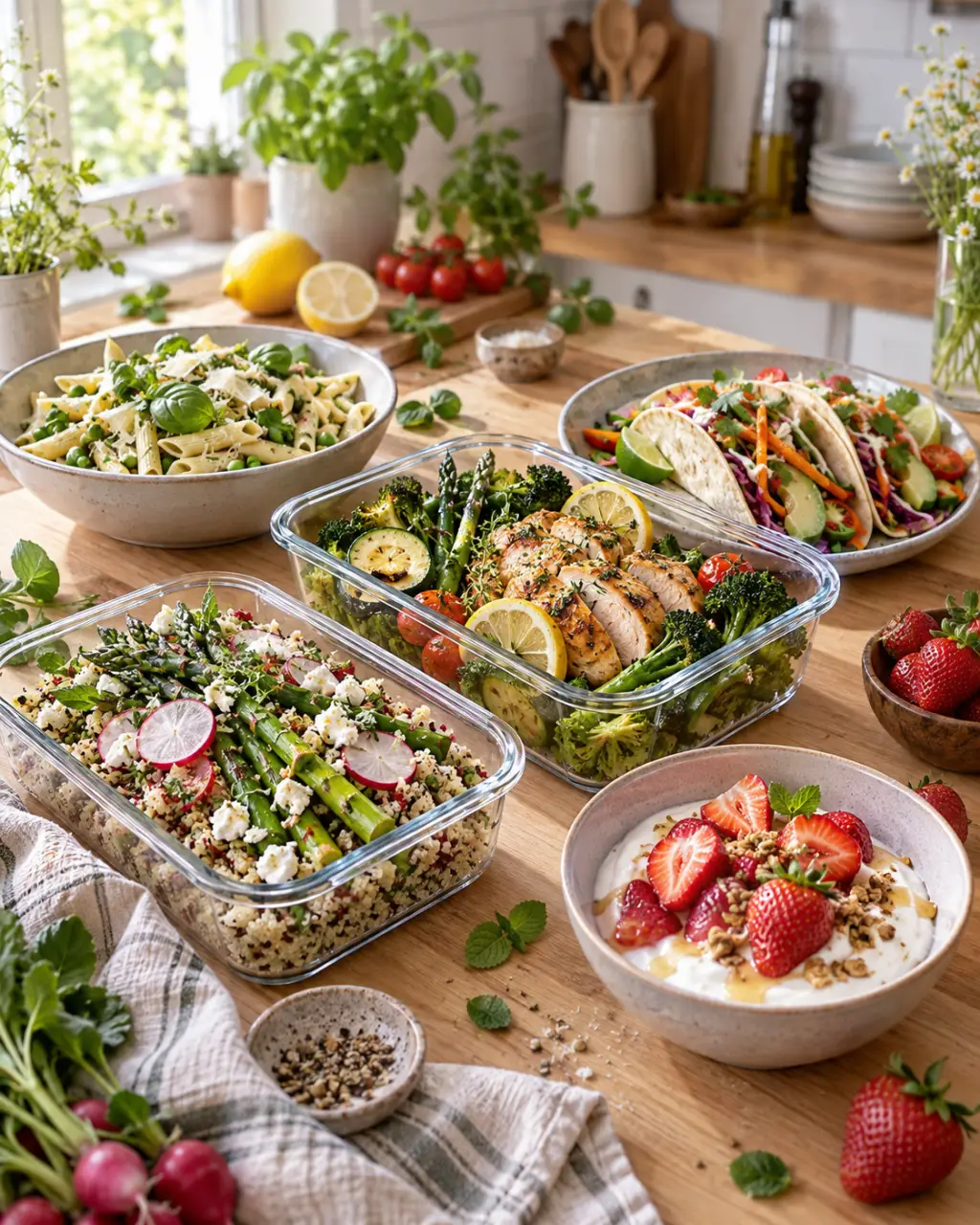 Mai en cuisine : 5 jours de repas frais, rapides et faciles à réutiliser