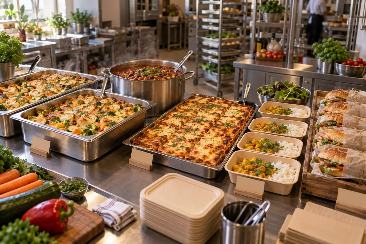Un repas chaud pour 50 personnes se prépare la veille, avec cinq formats faciles à servir
