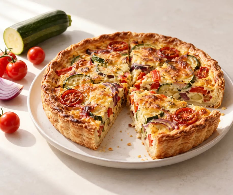 Meilleures recettes de cuisine : quiche généreuse aux légumes de saison