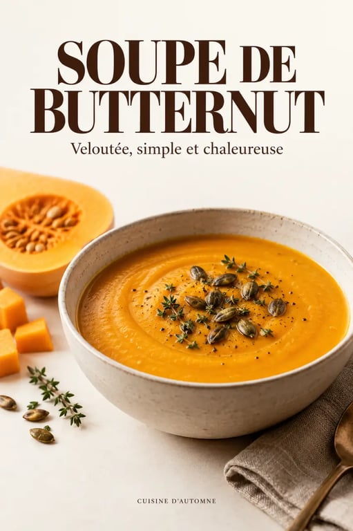 Gospi.fr recettes de cuisine : soupe de butternut réconfortante